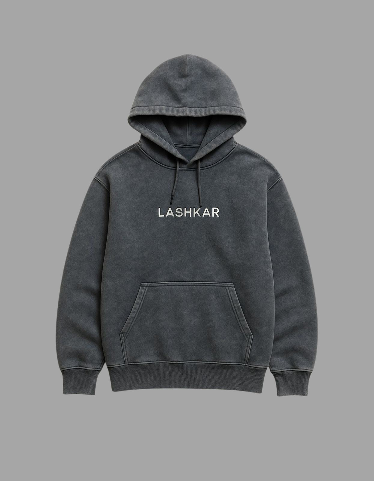LASHKAR Original Hoodie – Washed Black