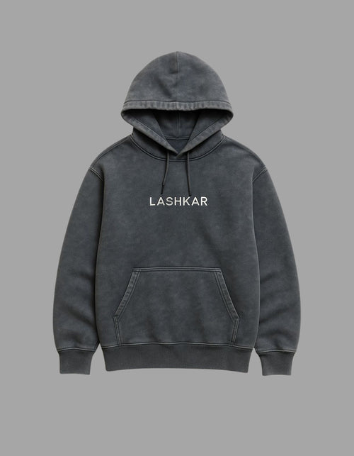 LASHKAR Original Hoodie – Washed Black