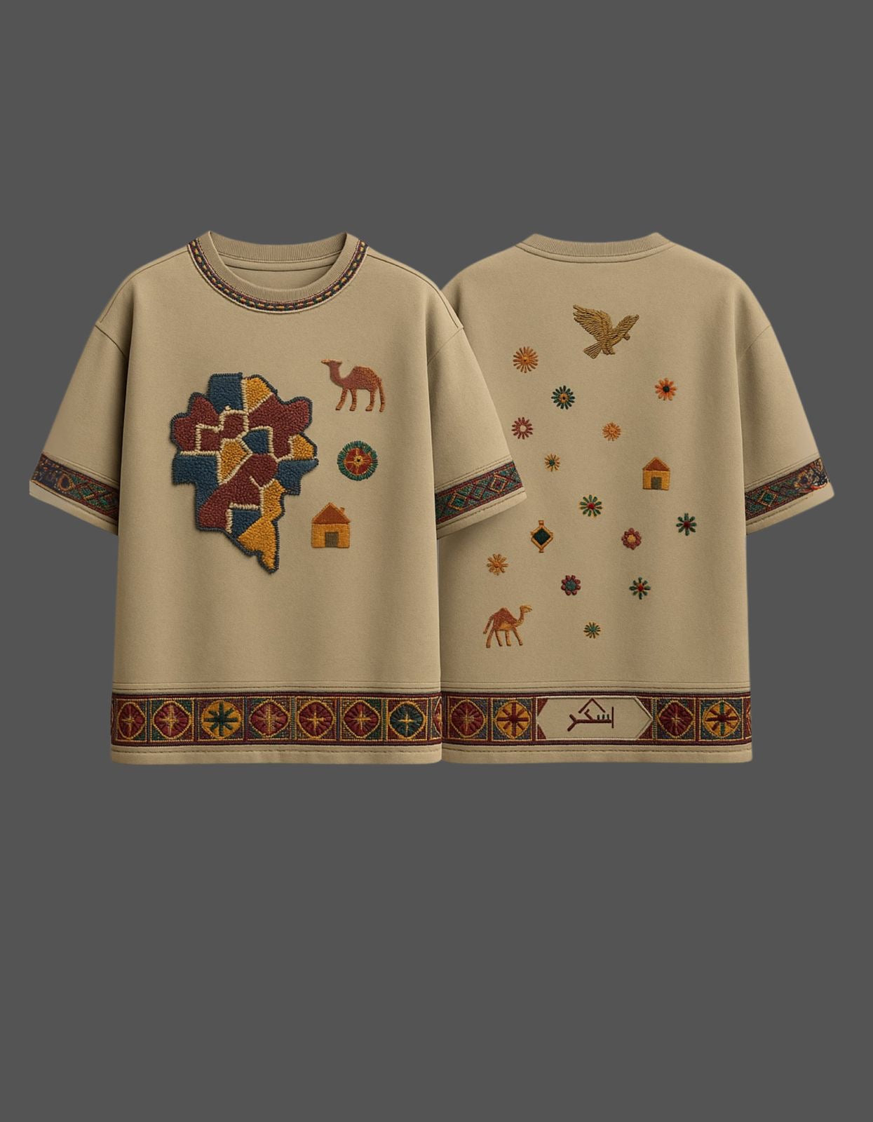 LASHKAR “Rohani Roots” – Heritage Embroidered Tee